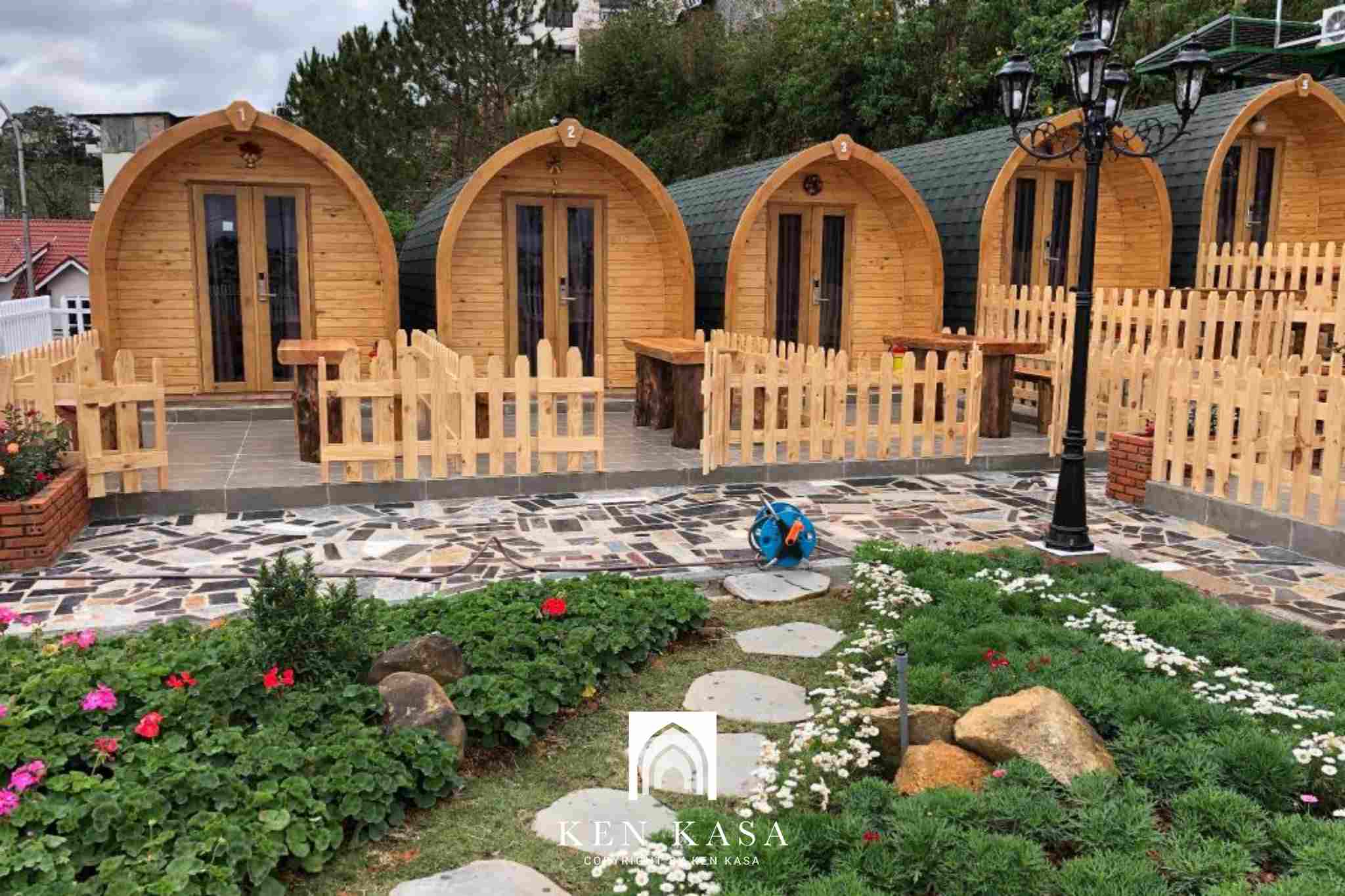 Mẫu thiết kế homestay sân vườn Hobbit villa homestay 